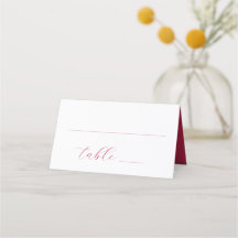Casamento Simples de Script Vermelho Magenta Magen