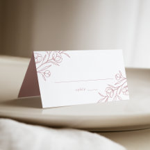 Casamento Sketched Floral Dusty Rose