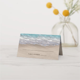 Cartão De Mesa Casamento Tropical Moderno Elegante dos Corações d