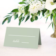 Casamento Verde Salvia Simples Caligrafia Branca