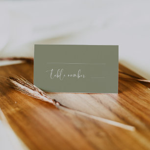 Cartão De Mesa Casamento verde senador elegante e moderno