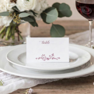 Cartão De Mesa Casamento Vermelho Floral Francês Vintage Vitorian