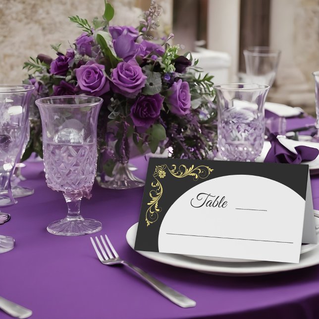 Cartão De Mesa Casamento Victoriano Elegante (Criador carregado)