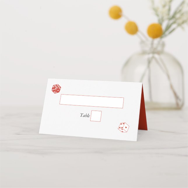 Cartão De Mesa Casino de Destino de Las Vegas Vermelho (Frente)