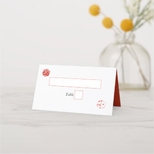 Cartão De Mesa Casino de Destino de Las Vegas Vermelho
