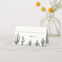 Cartão De Mesa Casual Cactus Wedding