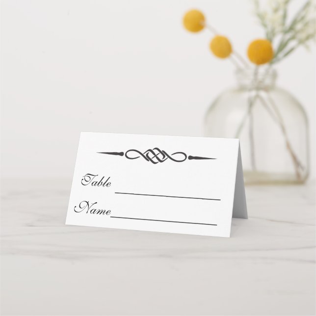 Cartão De Mesa Celtic Knot Wedding Place Card (Frente)