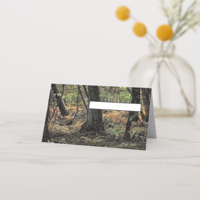 Cartão De Mesa Cena da floresta do outono (Frente)