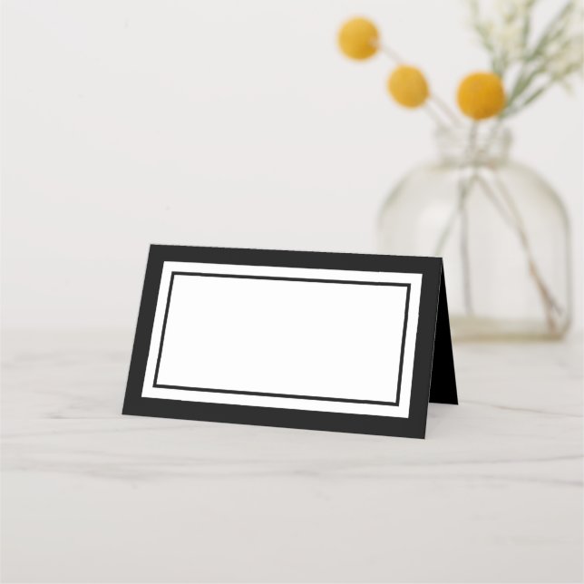 Cartão De Mesa Centro Branco Clássico Moderno de Cores Personaliz (Frente)