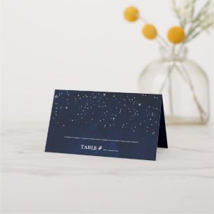 Cartão De Mesa Céu Azul Céu Azul Cerrado Celestial e Estrelas
