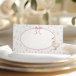 Cartão De Mesa Chá de fraldas de Arco Rosa de Goose