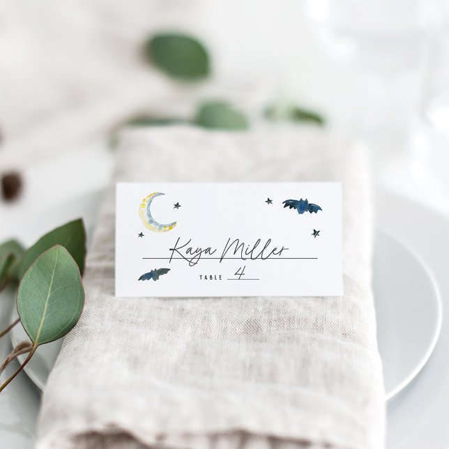 Cartão De Mesa Chá de fraldas de Halloween Cauldron (Criador carregado)