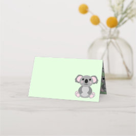 Cartão De Mesa Chá de fraldas Koala Bear