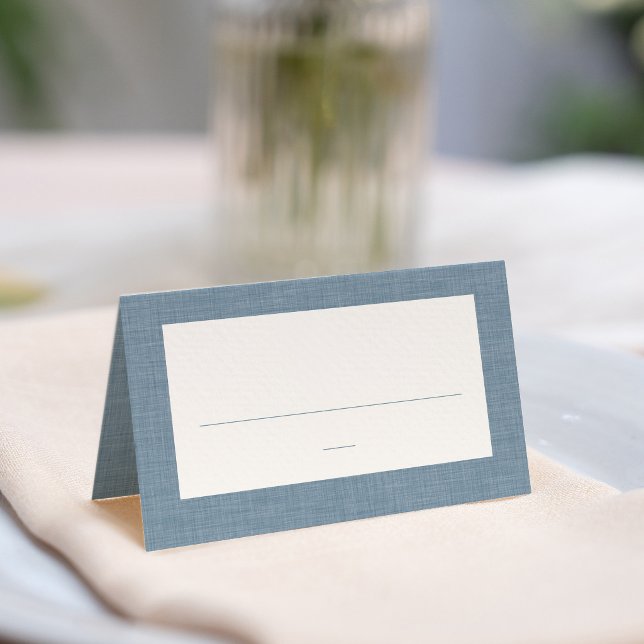 Cartão De Mesa Chá de fraldas simples, simples e azul (Criador carregado)