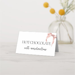 Cartão De Mesa Chá de Noiva Arco Rosa Ela Vai Casar