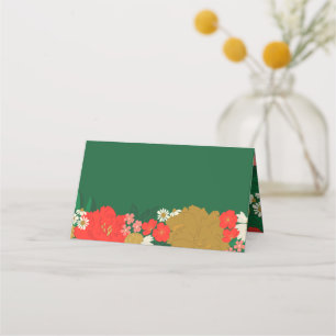 Cartão De Mesa Chá de Noiva com Buquê de Flores