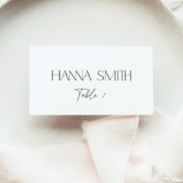 Cartão De Mesa Chá de panela preto e branco com script mínimo