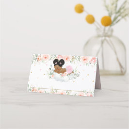 Cartão De Mesa Chá Floral Cor-de-rosa afro-rosa, afro-doce, Anive