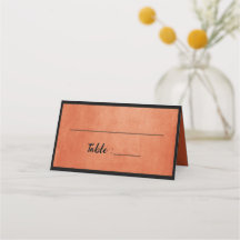 Chic Elegant Orange Black Name