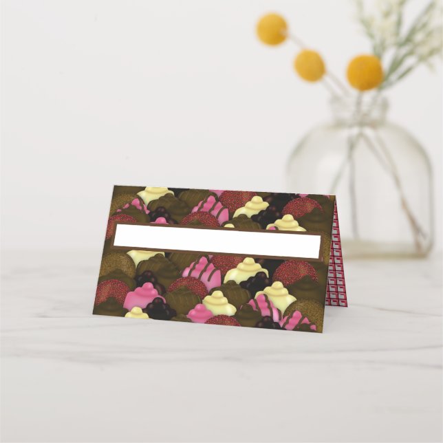 Cartão De Mesa Chocolate Nunca Demais - Dia de os namorados (Frente)