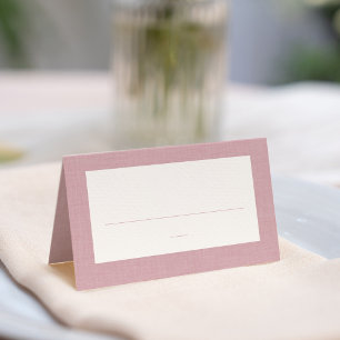 Cartão De Mesa Chuva de bebê simples e fofa em chambray rosa
