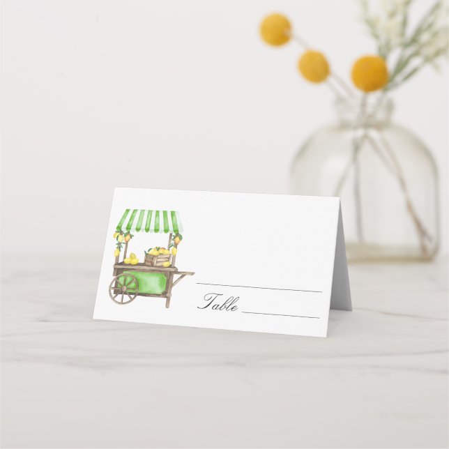 Cartão De Mesa Citrus lemon - wedding place cards (Frente)