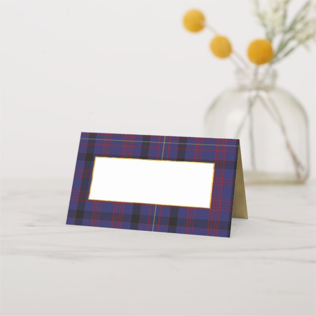 Cartão De Mesa Clan Dundonald Wedding Folding Place Card (Frente)