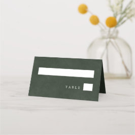 Cartão De Mesa Clássica elegante do casamento verde