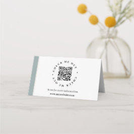 Cartão De Mesa Código QR gerado informação Folheto na mesa