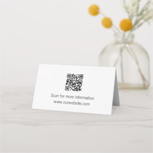 Cartão De Mesa Código QR Sinal de Tabletop