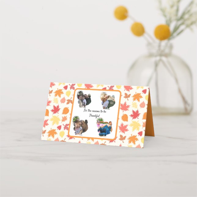 Cartão De Mesa Colagem personalizada de fotos de turquia de ação  (Frente)