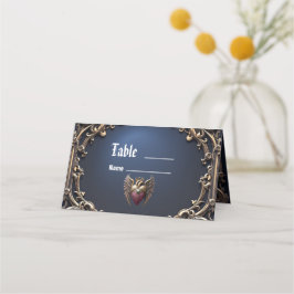 Cartão De Mesa Coleção de Casamento Gótico Vitoriano