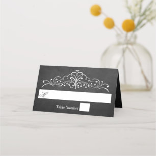 Cartão De Mesa Coleção de Casamentos de Chalkboard de Ornamentado