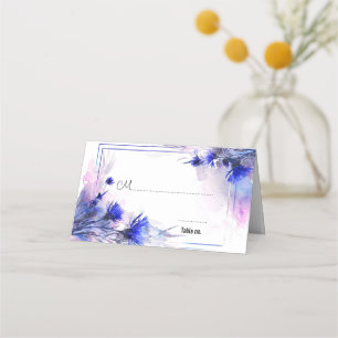 Cartão De Mesa Com citação no verso 💙 Cornflower Reverie