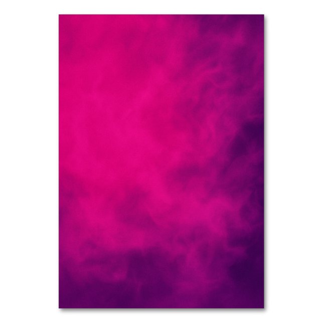 Cartão de Mesa com Fumaça Rosa Neon – Personalizáv (Frente)