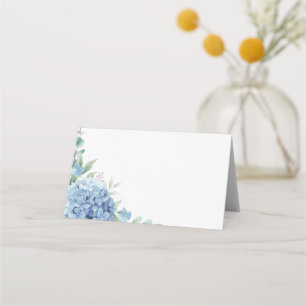 Cartão De Mesa cor-de-água azul hydrangea