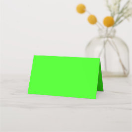 Cartão De Mesa Cor Sólida Neon Verde