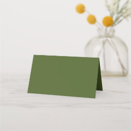Cartão De Mesa Cor Sólida Verde do Moss Negro