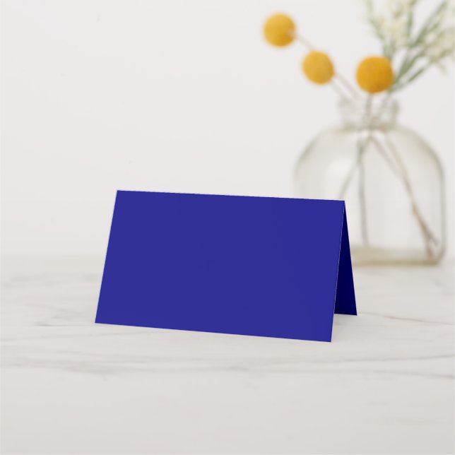 Cartão De Mesa Cor Sólido Azul do marinho (Frente)