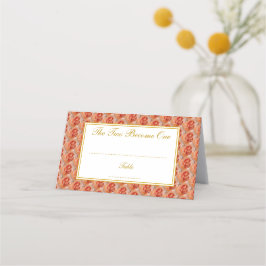 Cartão De Mesa Coral ROSA Elegante Floral WEDDING Christian Buffe