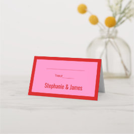 Cartão De Mesa Cores Elegantes de DIY Rosa #3 Vermelho