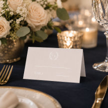 Coroa monogramada de creme bege de casamento