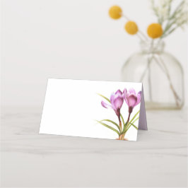 Cartão De Mesa Crocus d'água, cor-de-água, cartazes de hóspedes