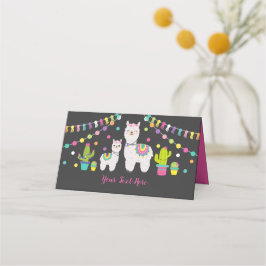 Cartão De Mesa Cute Llama Chá de fraldas Cactus Fiesta Party Deco