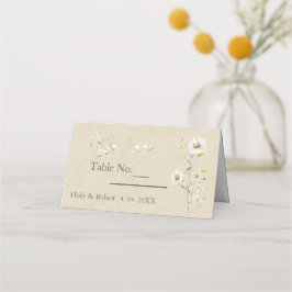 Cartão De Mesa Daisy Wildflower Wedding