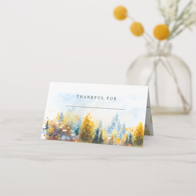 Cartão de Mesa de Ação de Graças (Frente)