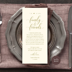 Cartão de Mesa de Agradecimento de Casamento com C