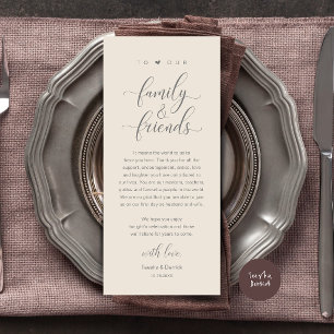 Cartão de Mesa de Agradecimento de Casamento com C