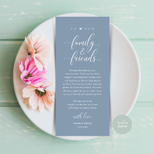 Cartão de Mesa de Agradecimento de Casamento com C
