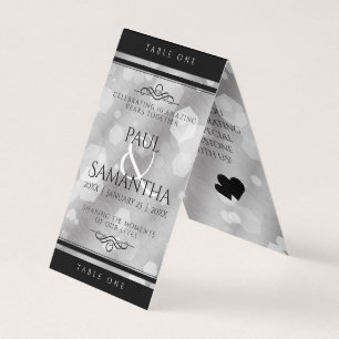 Cartão de Mesa de Aniversário de Casamento de 10 T